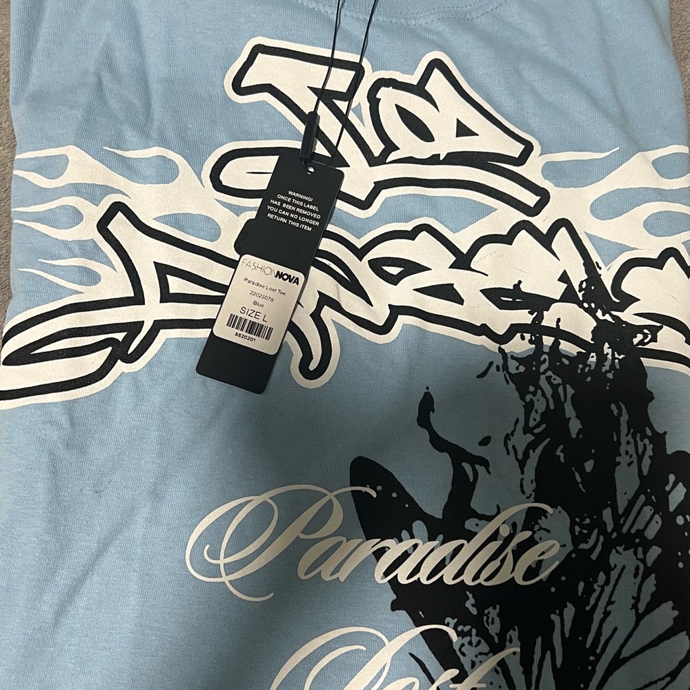 Fashion Nova Blue Casual Button Down Shirt